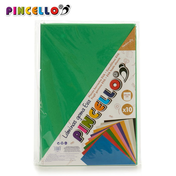 Pincello Juego 10 Laminas Goma Eva Oliva 20 cm x 30 cm (Set de 24) Pincello Juego 10 Laminas Goma Eva Oliva 20 cm x 30 cm (Set de 24)