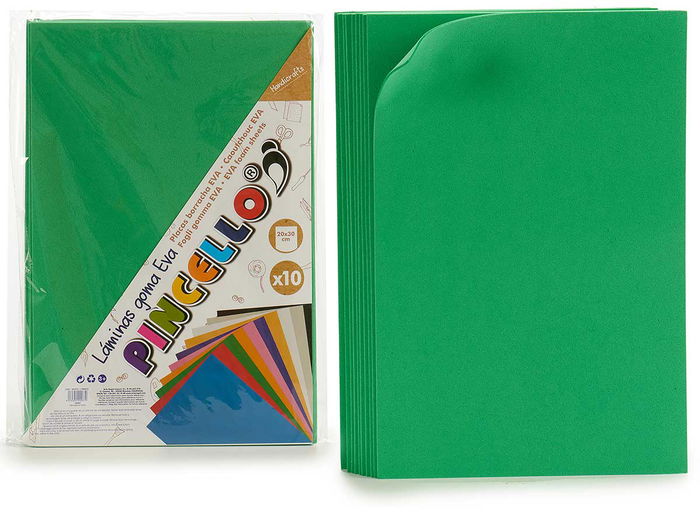 Pincello Juego 10 Laminas Goma Eva Oliva 20 cm x 30 cm (Set de 24) Pincello Juego 10 Laminas Goma Eva Oliva 20 cm x 30 cm (Set de 24)