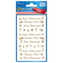 AVERY Zweckform Etiquetas Adhesivas Frohe Weihnachten, dorado, 9 unidades