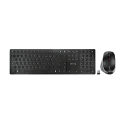 Teclado alemán + ratón cherry dw 9500 slim rf wireless + bluetooth qwertz negro, gris