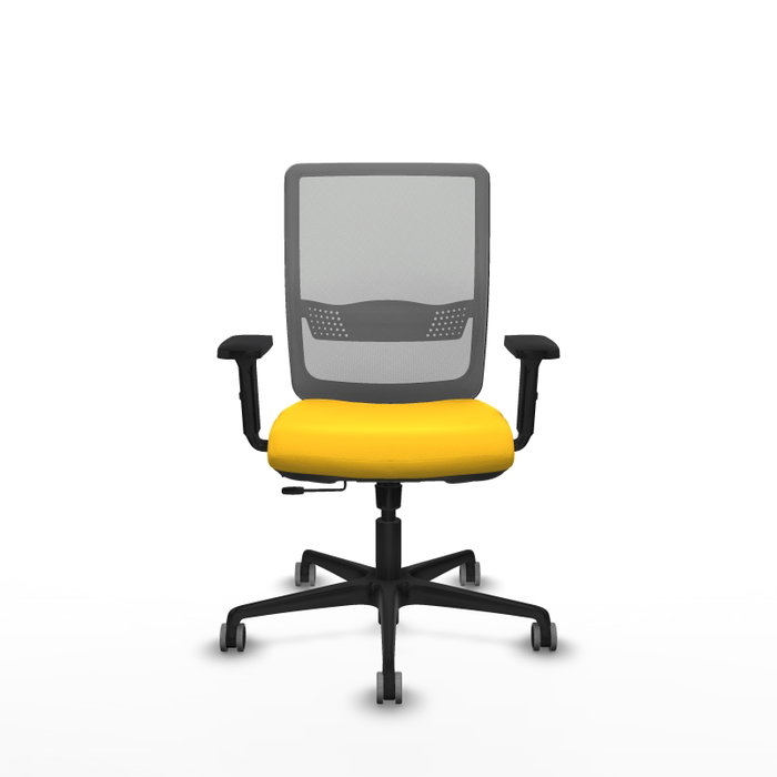 PIQUERAS Y CRESPO Silla de oficina Haches con mecanismo Sincro/Traslack, Amarillo y Gris PIQUERAS Y CRESPO Silla de oficina Haches con mecanismo Sincro/Traslack, Amarillo y Gris