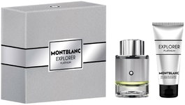Set Montblanc: Explorer Platinum, Eau De Parfum, For Men, 100 ml + Explorer Platinum, Eau De Parfum, For Men, 7.5 ml + Explorer Platinum, Cleansing, Shower Gel, For All Skin Types, 100 ml