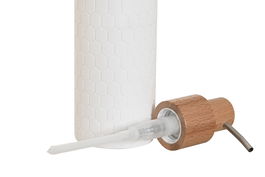 DKD Home Decor Dosificador Blanco Natural 7 x 21 x 8 cm (4 Unidades)