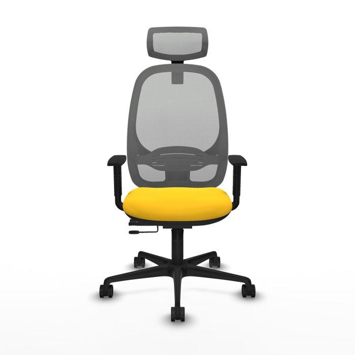 PIQUERAS Y CRESPO Silla de oficina Cilanco con mecanismo Sincro/Traslack Amarillo y Gris PIQUERAS Y CRESPO Silla de oficina Cilanco con mecanismo Sincro/Traslack Amarillo y Gris
