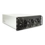 Inter-Tech 4F28 MINING-RACK 4U Negro y Plata