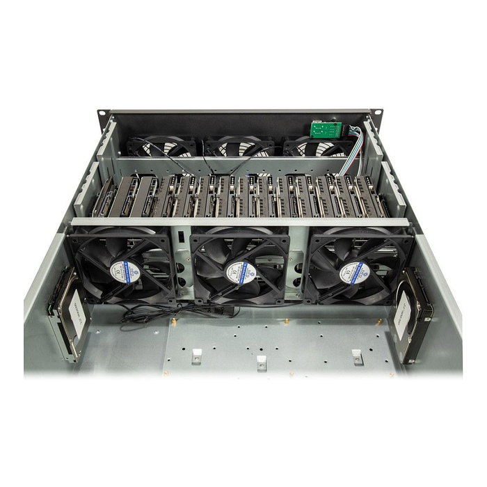 Inter-Tech 4F28 MINING-RACK 4U Negro y Plata Inter-Tech 4F28 MINING-RACK 4U Negro y Plata