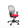 PIQUERAS Y CRESPO Silla de oficina Jorquera Roja con Malla Blanca