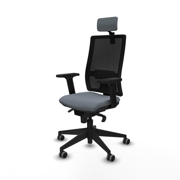PIQUERAS Y CRESPO Silla de oficina Horna con mecanismo Sincro, Gris y Negro PIQUERAS Y CRESPO Silla de oficina Horna con mecanismo Sincro, Gris y Negro