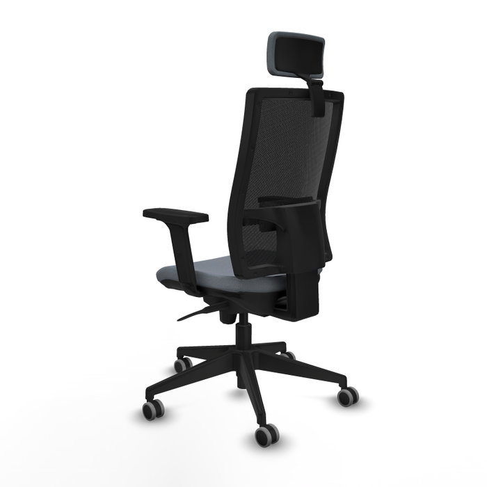 PIQUERAS Y CRESPO Silla de oficina Horna con mecanismo Sincro, Gris y Negro PIQUERAS Y CRESPO Silla de oficina Horna con mecanismo Sincro, Gris y Negro