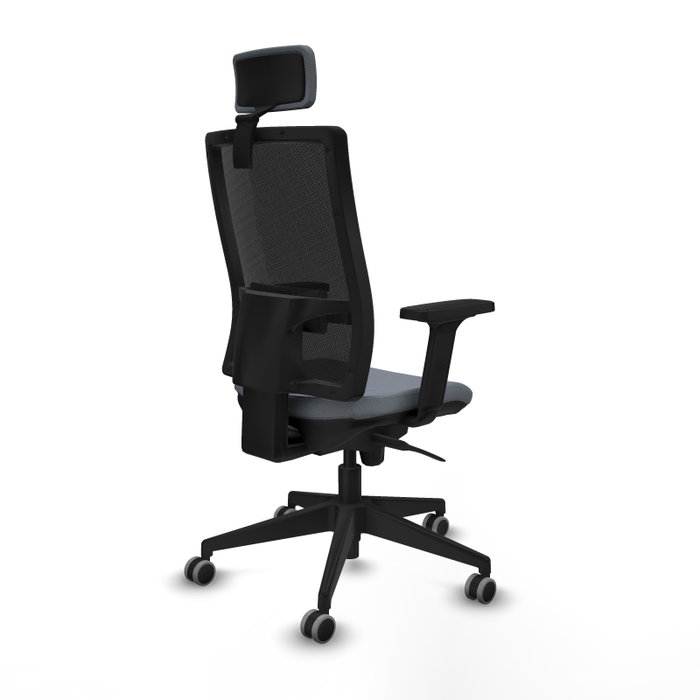PIQUERAS Y CRESPO Silla de oficina Horna con mecanismo Sincro, Gris y Negro PIQUERAS Y CRESPO Silla de oficina Horna con mecanismo Sincro, Gris y Negro