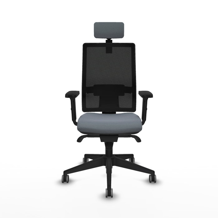PIQUERAS Y CRESPO Silla de oficina Horna con mecanismo Sincro, Gris y Negro PIQUERAS Y CRESPO Silla de oficina Horna con mecanismo Sincro, Gris y Negro