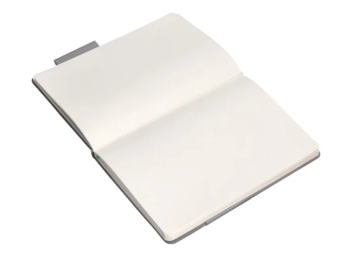 Antartik Cuaderno A5 Tapa Dura Hojas Lisas Gris y Turquesa 100 Hojas 80gr FSC Cierre Gomilla Bolsillo Sobre