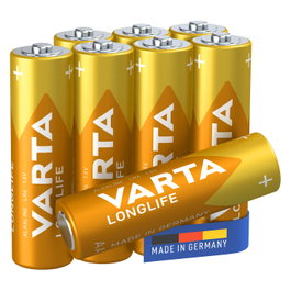 VARTA Batería AA Longlife 1.5V - Pack de 8