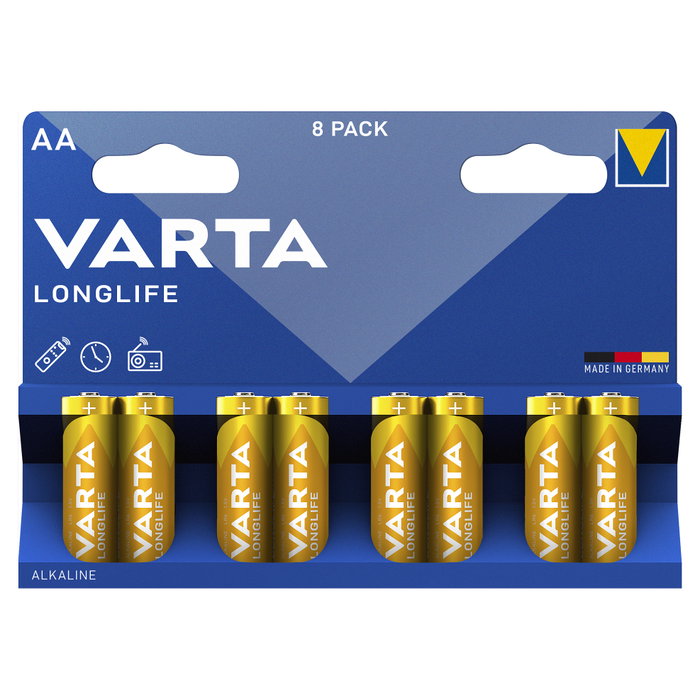 VARTA Batería AA Longlife 1.5V - Pack de 8