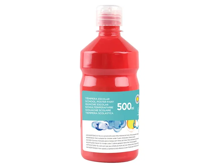 Liderpapel Tempera Liquida Escolar 500 ml Rojo Superlavable