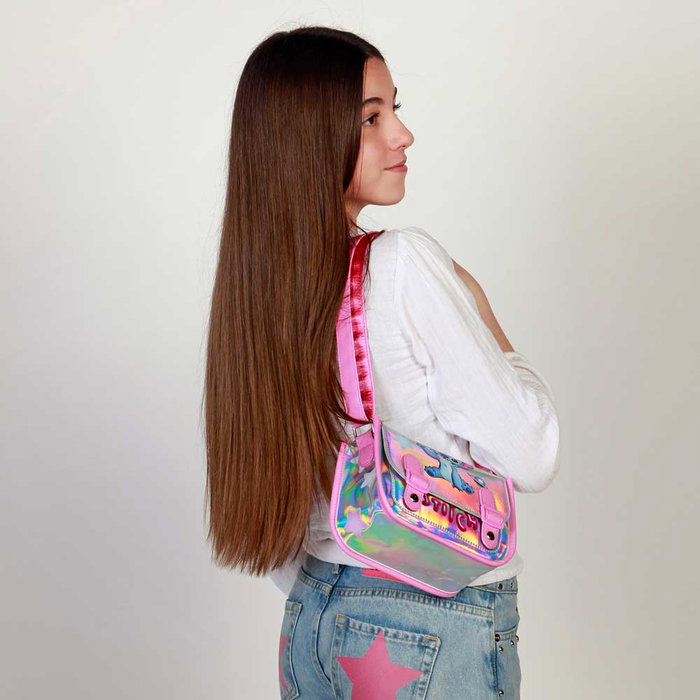Karactermania Bolso Satchel XS Lilo y Stitch Cosmic Plateado