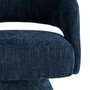Sillón Giratorio Azul Tejido-Madera 71 X 68 X 72 cm