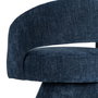 Sillón Giratorio Azul Tejido-Madera 71 X 68 X 72 cm