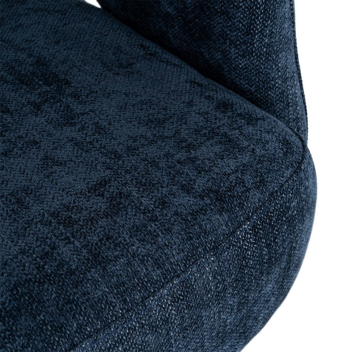 Sillón Giratorio Azul Tejido-Madera 71 X 68 X 72 cm