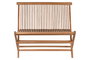DKD Home Decor Banco Terraza y Jardín Marron Teca Plegable 45 x 90 x 100 cm