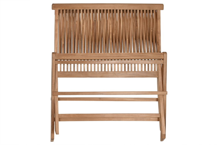 DKD Home Decor Banco Terraza y Jardín Marron Teca Plegable 45 x 90 x 100 cm