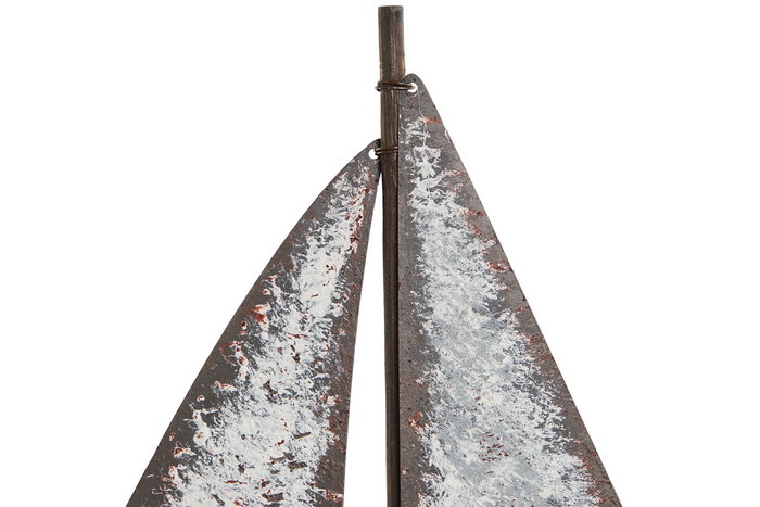 DKD Home Decor Velero Decoración Natural Blanco 6 x 34 x 26 cm