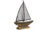DKD Home Decor Velero Decoración Natural Blanco 6 x 34 x 26 cm