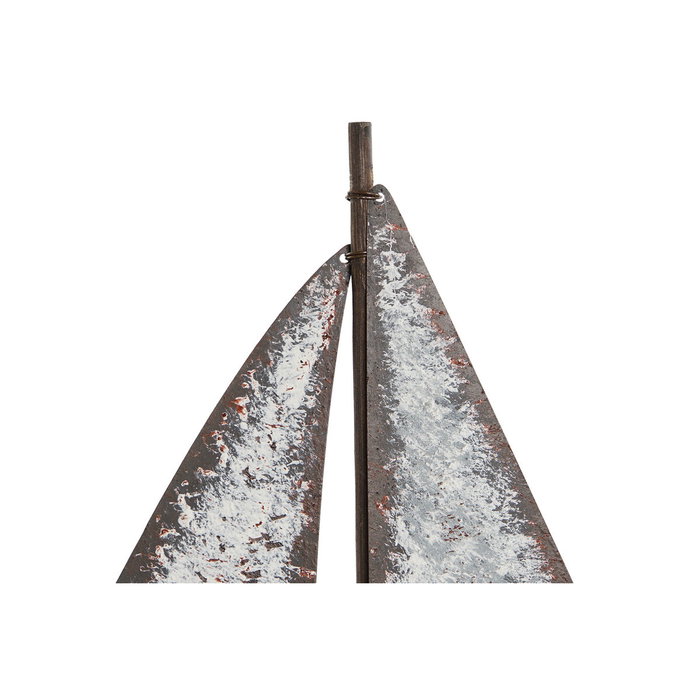 DKD Home Decor Decoración Velero Antique en Paulownia y Metal, Natural y Blanco DKD Home Decor Decoración Velero Antique en Paulownia y Metal, Natural y Blanco