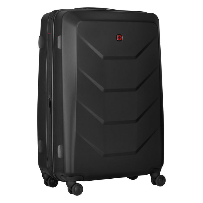 Wenger Prymo Prymo Large Maleta Negra de Policarbonato Rígida con 4 Ruedas 93L Expandible 107L