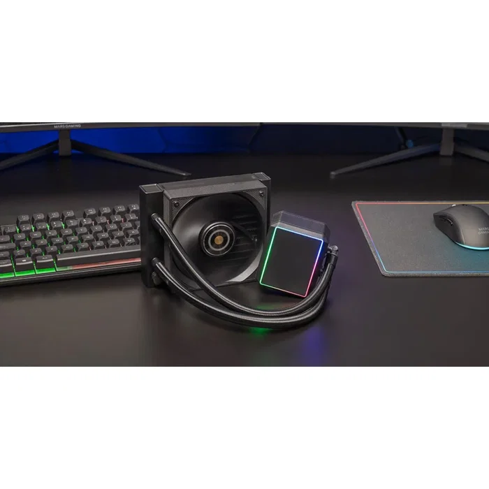 Mars Gaming ML-PROII120 Kit de Refrigeración Líquida AIO para CPU, Radiador 120mm, 1 Ventilador PWM 800-2000 RPM, Ultra Silencioso, TDP 300W, Compatible con Intel y AMD