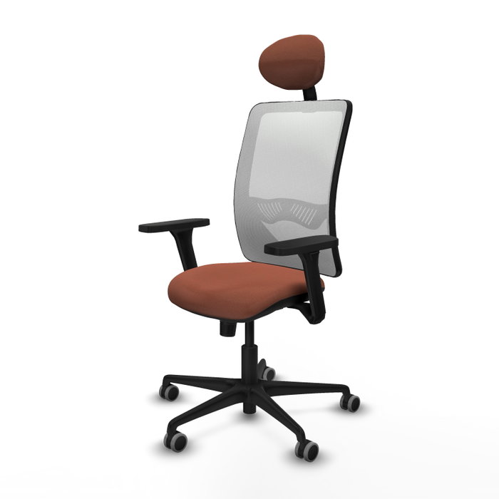 PIQUERAS Y CRESPO Silla de oficina Zulema con mecanismo Sincro, Marrón y Blanco PIQUERAS Y CRESPO Silla de oficina Zulema con mecanismo Sincro, Marrón y Blanco