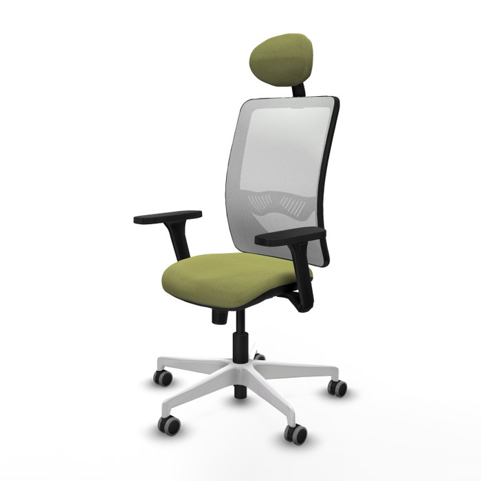 PIQUERAS Y CRESPO Silla de oficina Zulema con mecanismo Sincro, Verde oliva y Blanco PIQUERAS Y CRESPO Silla de oficina Zulema con mecanismo Sincro, Verde oliva y Blanco