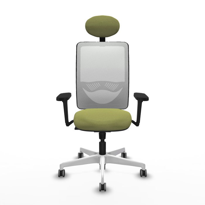 PIQUERAS Y CRESPO Silla de oficina Zulema con mecanismo Sincro, Verde oliva y Blanco PIQUERAS Y CRESPO Silla de oficina Zulema con mecanismo Sincro, Verde oliva y Blanco