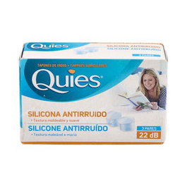 QUIES Tapones Antirruido de Silicona, 6 unidades