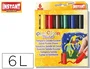 PLAYCOLOR Témpera Sólida Basic Pocket Estuche de 6 Colores Surtidos