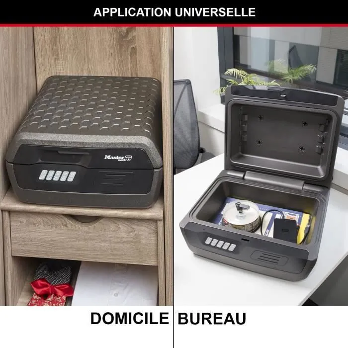 Master Lock Estuche de Seguridad Ignífugo e Impermeable Electrónico 10L