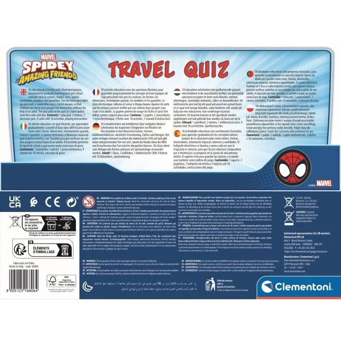 Clementoni Escritorio Spidey Juego Educativo Descubre Formas Colores Números Espacio Dimensiones A Partir 4 Años CLE8005125168064