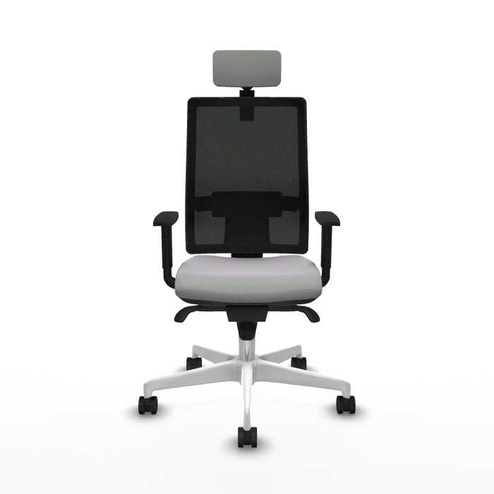 PIQUERAS Y CRESPO Silla de oficina Horna con mecanismo Sincro, Gris claro y Negro PIQUERAS Y CRESPO Silla de oficina Horna con mecanismo Sincro, Gris claro y Negro