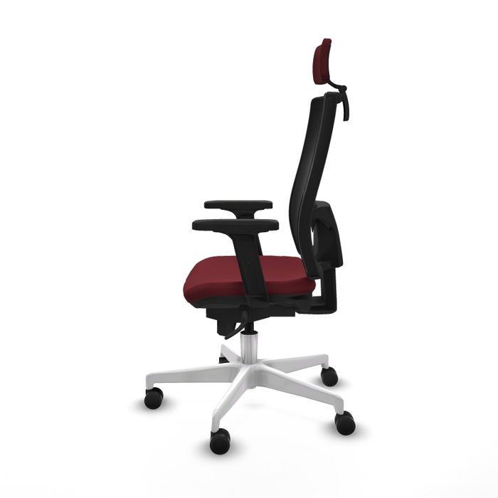 PIQUERAS Y CRESPO Silla de oficina Horna con mecanismo Sincro, Granate y Negro PIQUERAS Y CRESPO Silla de oficina Horna con mecanismo Sincro, Granate y Negro