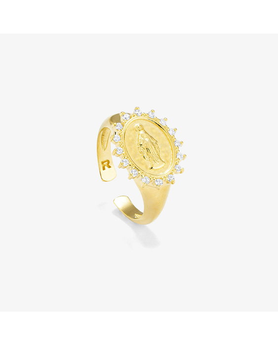 Radiant Anillo Sello Gold MADONNA Dorado Tamaño 50 Radiant Anillo Sello Gold MADONNA Dorado Tamaño 50