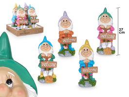 Ibergarden Figura Enano Welcome Surtidos 12x10x27 cm (Set de 8)