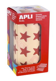 APLI Gomets Metalizados Estrella Grande Rojo 1.416 uds. Rollo 59h