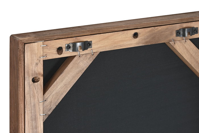 DKD Home Decor Cuadro Moderno Beige Natural Madera Reciclada Pino 44 x 6 x 64 cm (2 Unidades)