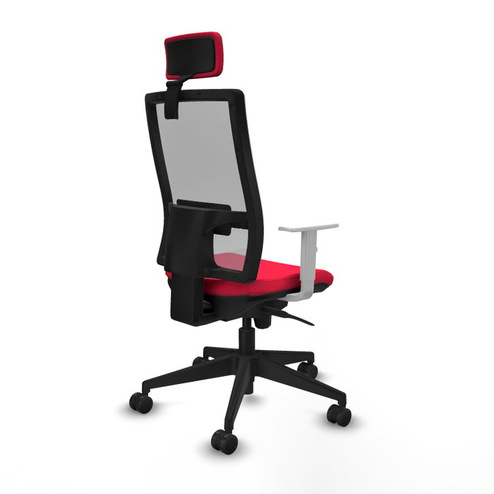 PIQUERAS Y CRESPO Silla de oficina Horna con mecanismo Sincro, Rojo y Gris