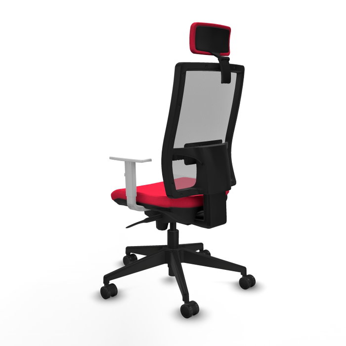 PIQUERAS Y CRESPO Silla de oficina Horna con mecanismo Sincro, Rojo y Gris