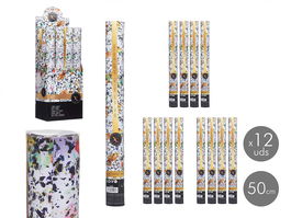 Arte Regal Cañón Confeti 50 cm Multicolor Papel, Cartón y Plástico (Set de 48)