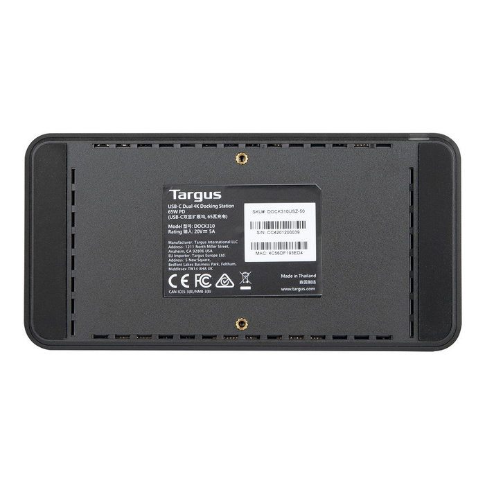 Targus DOCK310EUZ Docking Station USB-C 65W PD Negro
