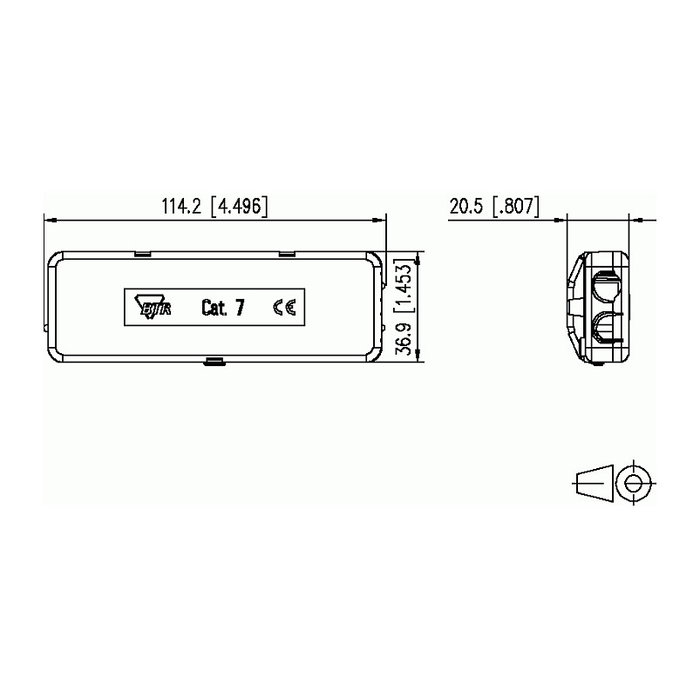 METZ CONNECT BTR 130863-E Módulo de Conexión para Clase F, Derecho, Multicolor, AWG 22/1