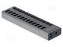 DeLOCK Concentrador USB de 13 puertos 5 Gbps con interruptores Gris