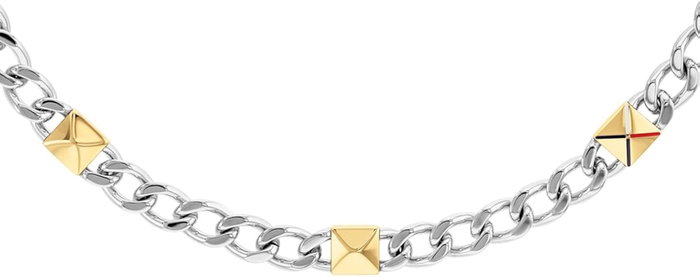 Tommy Hilfiger Collar de Acero Inoxidable Plateado 51cm